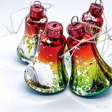 6er Set Antico Palline Albero Natale Di Vetro Gioielli Palle Colorato