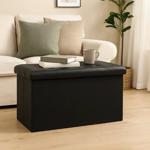 Puff pouf contenitore ecopelle - pouf,