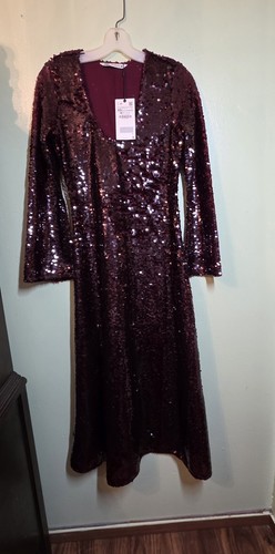 Abito midi zara paillettes - abito,
