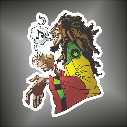 Adesivo rasta jamaica - adesivo,