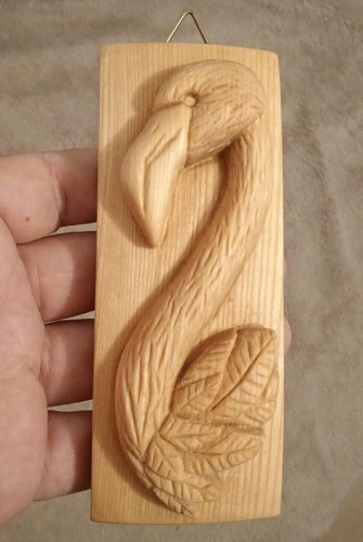 Fenicottero legno tiglio - fenicottero, di