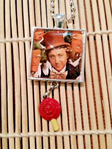 Collana con ciondolo vetro - collana,