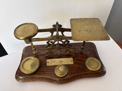 Antique edwardian brass oak - edwardian,
