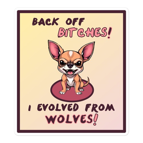 Chihuahua wolf sticker cute - wolf",