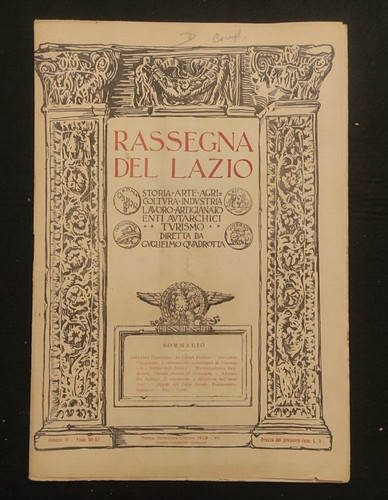 Rassegna del lazio rivista - rassegna,