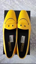 MOCASSINI MOSCHINO SMILE GIALLO  LUCIDO  DA SFILATA 46
