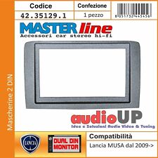 MASCHERINA RADIO 2 DIN LANCIA MUSA DAL 2009 IN POI. ADATTATORE DOPPIO DIN SILVER