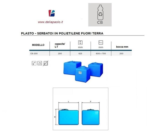 Serbatoio cisterna cubo - cisterna,