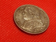 2 Lire 1867 Papa Pio IX Anno