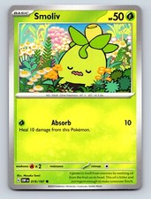 Smoliv HP 50 Absorb Healing Ability Olive Pokémon Green Card