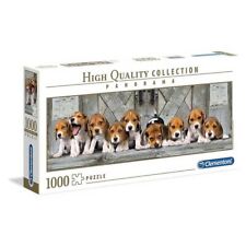 Puzzle Clementoni 1000 pezzi Beagles cani beagle cuccioli panorama cm 98x33