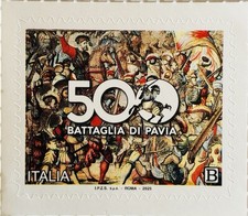 Italia 2025 francobollo 500’ Battaglia di Pavia nuovo perfetto
