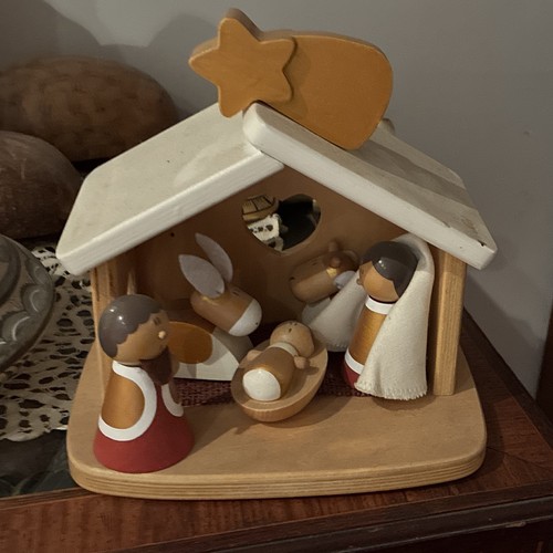 Presepe legno con - legno,