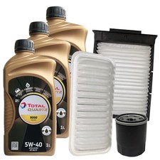 Kit Tagliando Citroen C1 Peugeot 107 Toyota Aygo 1.0 Benzina 3 Filtri 3 Olio 10W