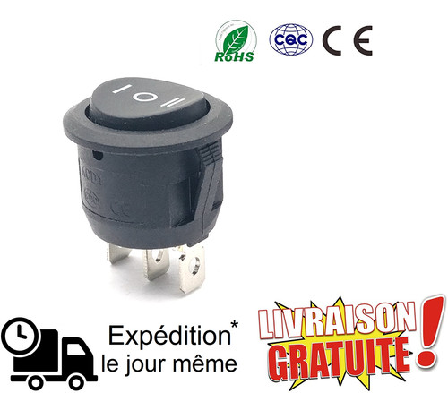 Interrupteur rond 12v - 12v, Étanche
