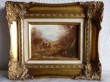 Quadro Pittura Cacciatori