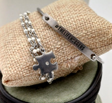 KIDULT SET BRACCIALE THE LIFE HUGGERS E COLLANA PUZZLE CON BRILLANTE