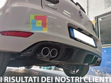 DIFFUSORE SOTTO PARAURTI POSTERIORE VW GOLF 6 VI 2008-2012 IN ABS TUNING DOPPIO