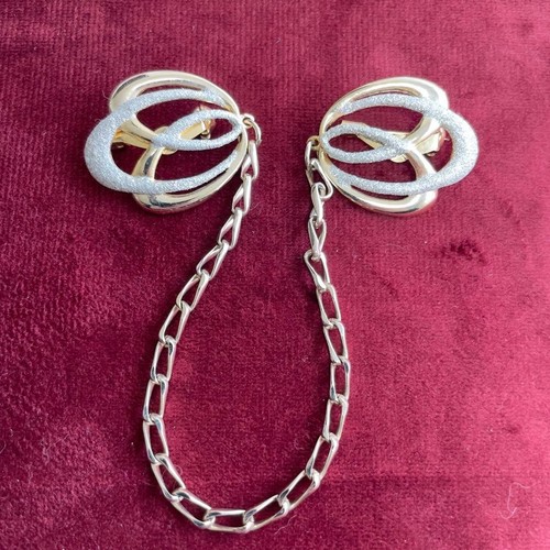 Spilla doppia vintage argento