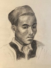 Bel Fusain Ritratto Giovane