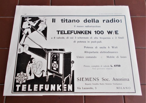 Pubblicita radio telefunken - radio,
