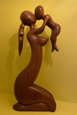 SCULTURA 50 cm LEGNO MASSICCIO