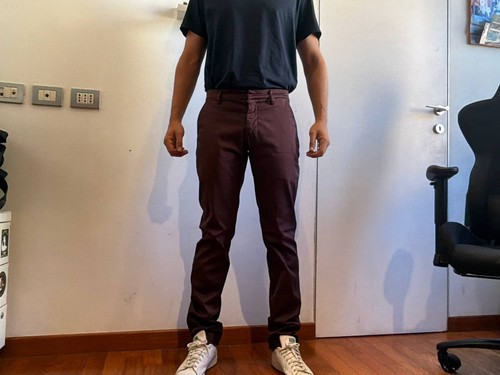 Dondup pantaloni uomo bordeaux - pantaloni,