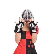 GUANTI NERI SENZA DITA CON