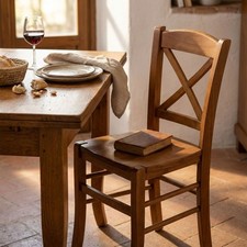 sedia croce in legno massello
