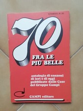 LUCIO BATTISTI 12 BRANI + EDOARDO BENNATO 5 SPARTITO RACCOLTA CAMPI DEL 1970