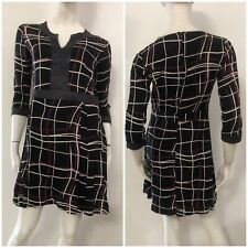 PAOLO CASALINI Vestito abito nero fantasia Tg S