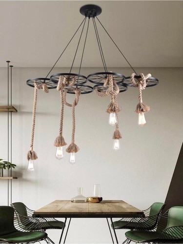 Lampadario vintage corde - , in