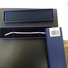 SWAROVSKI Donna Placcato Rodio Bianco Bracciale Tennis 1791305 NUOVO ORIGINALE