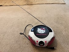 Hello Kitty Lettore CD Boombox Radio Nero Rosa KT2026MBY AM/FM Funzionante