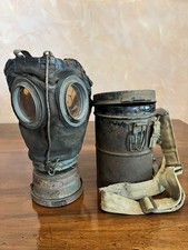 Militaria Maschera Antigas Ledermask GM17 ww1 Kuk Germany Rareee!!!
