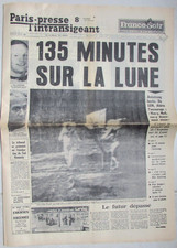 Paris-Presse France Soir Journal Mardi 22 juillet 1969 135 minutes sur la lune