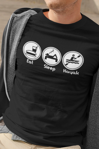 Eat sleep kayak - eat, t-shirt