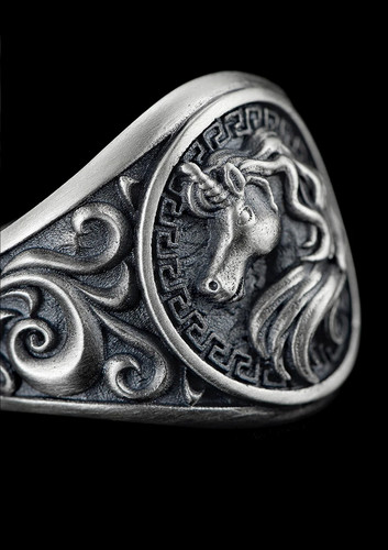 Anello aperto unicorno