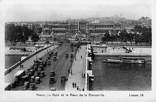 Cartolina parigi pont place - cartolina,