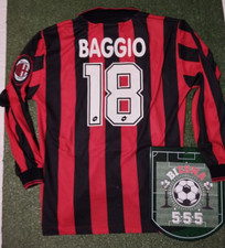 MILAN 1996-1997 R. Baggio Football SHIRT lotto Maglia Calcio Vintage L jersey