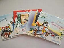 4 BIGLIETTI NATALE VINTAGE