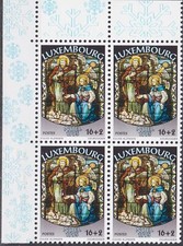 Lussemburgo 1995 Natale,Religione,Vetrata,Chiesa,Bibbia,Bl4 MNH