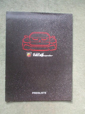 Listino prezzi Abarth 124