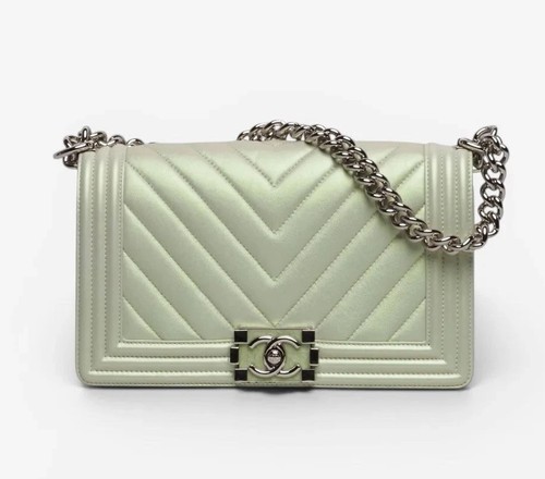 Borsa chanel ragazzo verde - borsa,