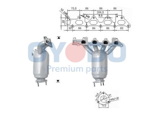 Catalizzatore per opel - catalizzatore,