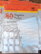 FOTOGRAFIA confezione 10 FOGLI  buste acetato archiviazione PORTA NEGATIVI 35mm
