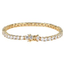 Bracciale tennis 3ct oro - bracciale,