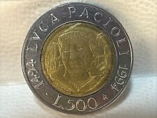 500 LIRE LUCA PACIOLI 1494 - 1994 MONETA COIN REPUBBLICA ITALIANA 