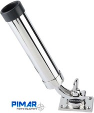 PORTA CANNA INOX DA PESCA REGOLABILE 360° CON FISSAGGIO SU BORDO MURATA BARCA