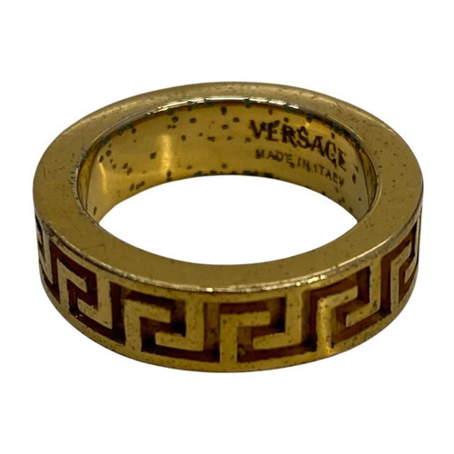 Anello versace tono - tono, greca